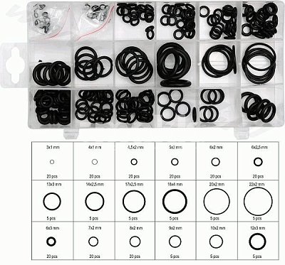 Набор резиновых колец (225 шт) YT-06877 YATO