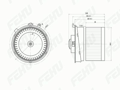 Мотор отопителя салона Nissan FFH1107 Fehu