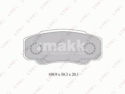 Колодки тормозные задние BD2217 LYNXauto