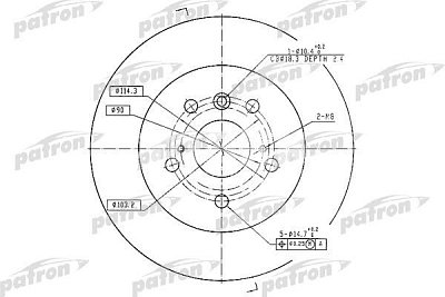 Диск тормозной задний PBD7005 PATRON