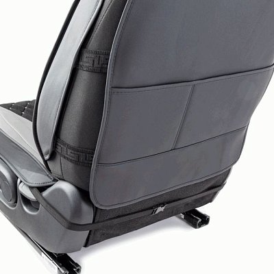 Накидки на сиденье Car Performance передние 2 шт алькантара + экокожа черн/серые  CUS-3044 BK/GY