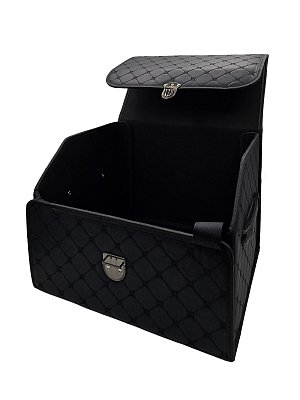 Органайзер в багажник экокожа 30х30х40см черный/черный PSV 137709