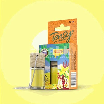 Ароматизатор подвесной бутылочка "Tensy" Ваниль 6мл 15шт/бл TB-10