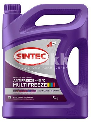 Антифриз  Sintec MULTI FREEZE (-40) 5кг (фиолетовый)