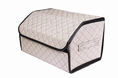 Органайзер в багажник экокожа 30х30х50см серый/черный GS 114027