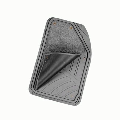 Комплект салонных ковриков focus-2 с отстёгивающимся ковролином TER-420 BK/GY