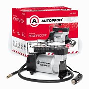 Компрессор  40л/мин 150W 12V металлический,питан.от прик.шланг с 4мя перех. AUTOPROFI 8шт/уп AK-580