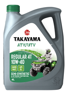Масло моторное TAKAYAMA 4T ATV/UTV Regular 10W40 п/синт. API SL MA-2 4л