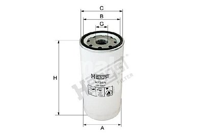 Фильтр масляный Hengst H735W (UFI 6W.23.614.00) КамАЗ Евро, IVECO
