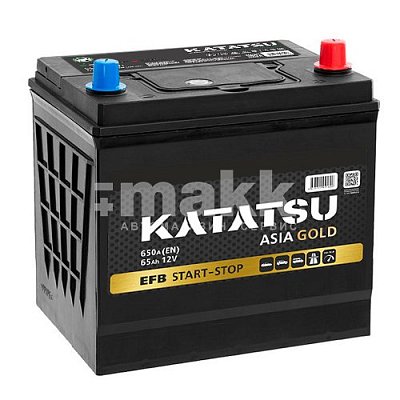 Аккумуляторная батарея 65 Ач Katatsu EFB Gold Asia (D23L) о/п 22,9*17,5*22,2