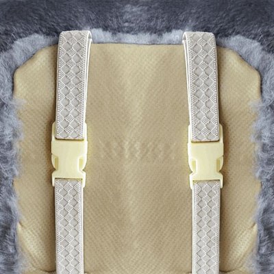 Накидка на сиденье серая GS Premium натуральная овчина короткий ворс 150*55см 1 шт