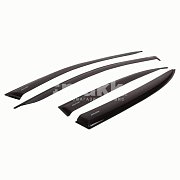 Дефлекторы неломающиеся на боковые стекла Voron Glass  SANTE FE 2007-2012  накладные  скотч 