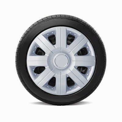 Колпаки Autoprofi  пластик регулир обод к-т 4пр металлик 16"(400мм) 4шт/уп WC-2020 SILVER (16)