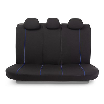 Чехлы автомоб. FLEX полиэстер 11 предм 2 молн чёрн/синие AIRBAG FLX-1102 BK/BL