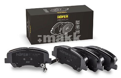 Колодки тормозные передние HF 350 333 HOFER