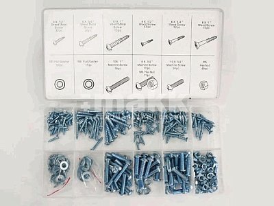 Набор крепежных изделий (гайка, шайба, болт, шуруп, винт) (цена за 1 элемент из набора) (6016) 34215