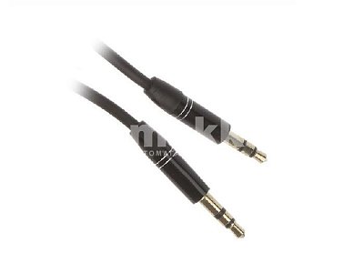 Аудиокабель AUX 3,5мм "штепсель" - "штепсель" 100см черный Continent AUX-214 BK (box1)