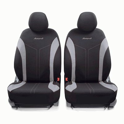 Чехлы автомоб. FLEX полиэстер 11 предм 2 молн чёрн/серые AIRBAG FLX-1102 BK/GY