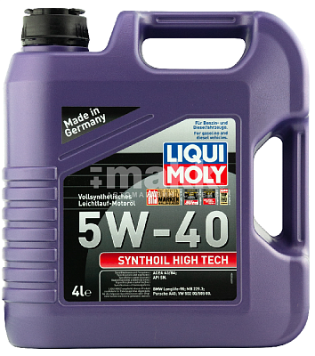 Масло моторное LIQUI MOLY Sinthoil High Tech 5W40 синт. API SN ACEA A3/B4 4л