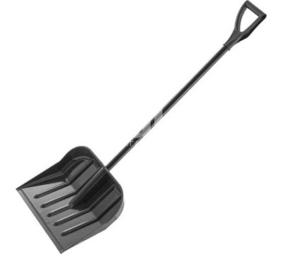 Лопата снеговая пластик 46 см стальной черенок Сибртех