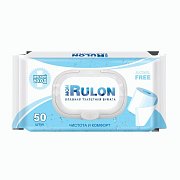 Влажная туалетная бумага 50 шт Mon Rulon с пластиковым клапаном