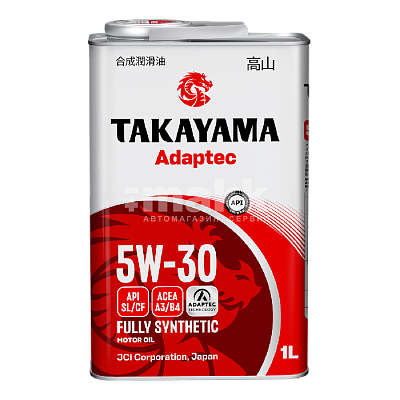 Масло моторное Takayama Adaptec SAE 5W30 ACEA A3/B4 API SL/CF 1л (металл)