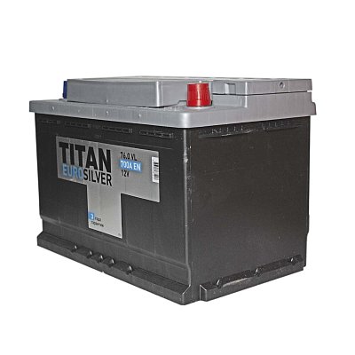 Аккумуляторная батарея 76 Ач Титан Euro Silver о/п  27,6*17,5*19