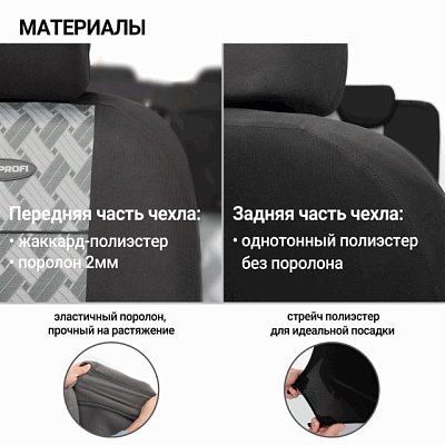 Чехлы Autoprofi AIRBAG TT-902J CHESS