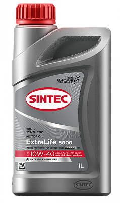 Масло моторное SINTEC EXTRALIFE 5000 п/с 10W40 SL/CF A3/B4 1л