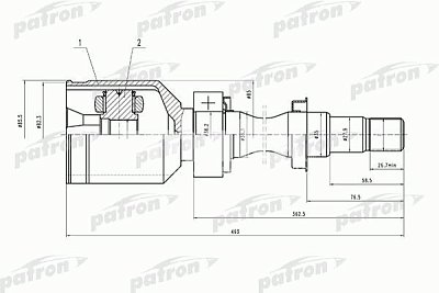 ШРУС внутренний правый TOYOTA Carina Corona Caldina Ipsum Rav-4 Vista 20x35x23 PCV1567 PATRON