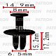 Клипса пластмассовая Audi,BMW,Seat,Skoda,VW бампер, пороги,упл. P37-0205A Patron