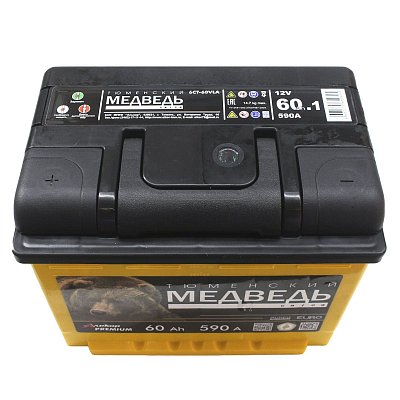 Аккумуляторная батарея 60 Ач Тюменский медведь LA п/п  24,2*17,5*19