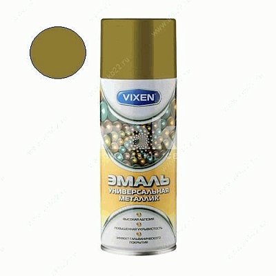 Краска-спрей VIXEN эмаль универс. металлик бронза 520мл VX19220