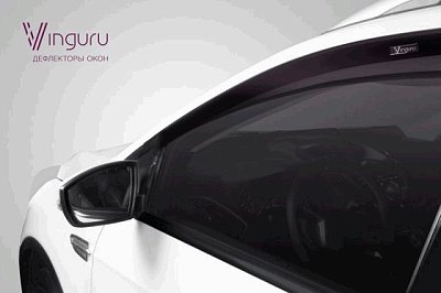 Дефлекторы на боковые стекла Vinguru Daewoo Gentra 2012- сед накладные скотч к-т 2 шт. 