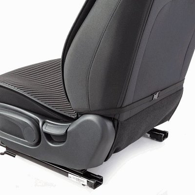 Накидки на сиденье Car Performance передние 2 шт  fiberflax черные CUS-1042 BK