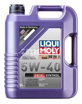 Масло моторное LIQUI MOLY Diesel Synthoil 5W40 синт. API CF ACEA A3/B4 5л