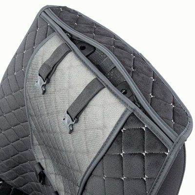 Накидки на сиденье Car Performance передние 2 шт алькантара черн/серые 5шт/уп CUS-1012 BK/GY