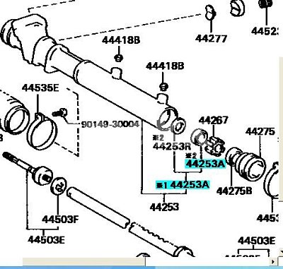 Сальник рулевой рейки 25/40/8 Toyota Mark GX7# 90310-25015 OEM 