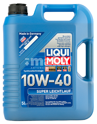 Масло моторное LIQUI MOLY Super leichtlauf 10W40 синт. API SN ACEA A3/B4 5л