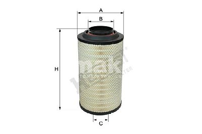 Фильтр воздушный Hengst E2030L-2 SINOTRUK, SITRAK, HOWO комплект, основной E2031L, вторичный E2031LS