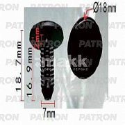 Клипса пластмассовая Citroen,Peugeot,Renault внутренняя отделка - двери P37-0911 Patron