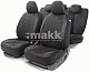 Чехлы автомоб. ALCANTARA алькантара 15 пред 4 мол чёрные AIRBAG ALC-1505 BK/BK