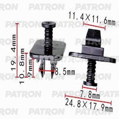 Клипса пластмассовая VAG заклепка бампер P37-1397 Patron