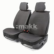 Накидки на сиденье Car Performance передние 2 шт fiberflax черн/бежевые 5шт/уп CUS-1022 BK/BE