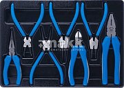 Набор съемников стопорных колец, плоскогубцев и бокорезов, ложемент, 7 предметов King Tony 9-40207GP