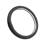 Оплетка комбинированная экокожа, карбон, гладкая черная Green Star (М)