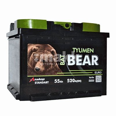 Аккумуляторная батарея 55 Ач Tyumen BatBear п/п  24,2*17,5*19