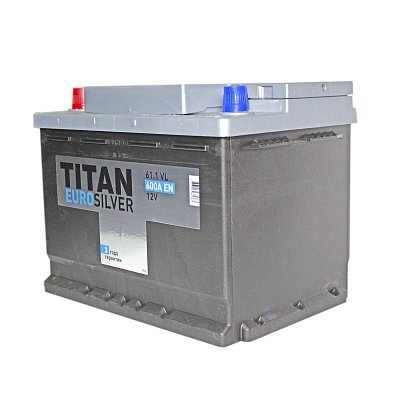 Аккумуляторная батарея 61 Ач Титан Euro Silver п/п   24,2*17,5*19
