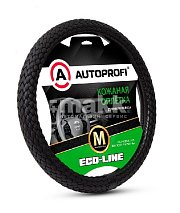 Оплетка прем.экокожа полностью плетёная черный Eco-Line р-р L 25шт/уп EL-800 BK/BK (L)