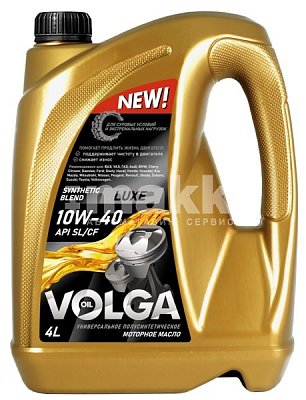 Масло моторное полусинтетическое Волга-Ойл Luxe 10W40 API SL/CF 4л